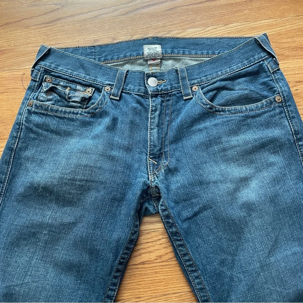 Y2K True Religion Men’s Blue straight leg Denim Jeans 36